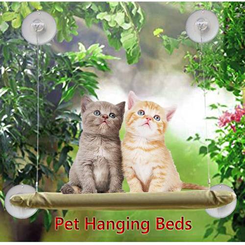 2020 new Cute Pet Hanging Beds Bearing 20kg Cat Sunny Window Seat Mount Pet Cat Hammock Comfortable Cat Pet Bed Shelf Seat Beds
