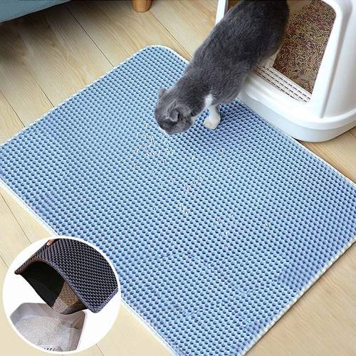 2020 New Double Layer Cat Litter Tray Trap Mat Catch Cat Litter House Box Pad Toilet