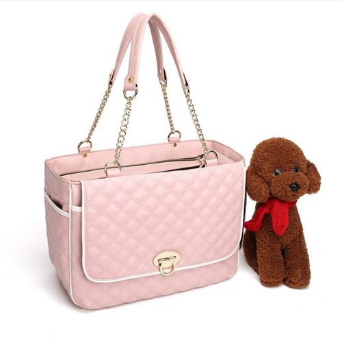 Fashion Pu Leather Small Cat Dog Carrier Bag Pet Handbag Outdoor Travel Carrier Tote Bag Breathable Pet Shoulder Bag Dog Supplie