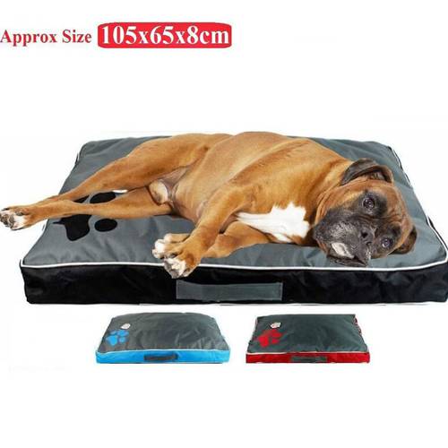 Washable Big Dog Bed Pet Soft Large Dog Cushion Kennel Paw Design Pet Cozy Sofa Puppy Mat Cat Bed Labrador Sofa Pet Bedding