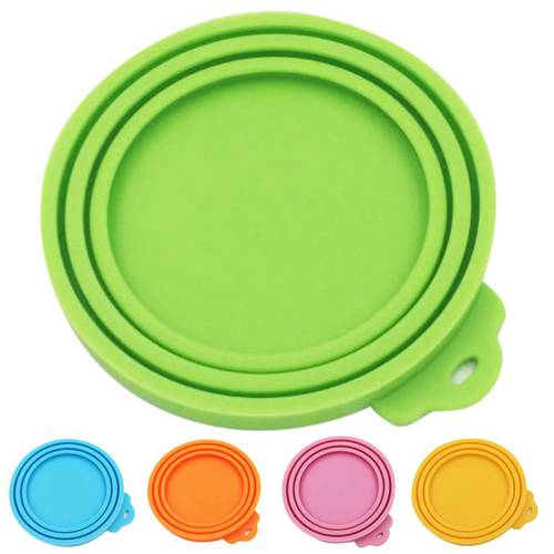 Silicone Lid For Cans Reusable Seal Cover For Dog Cat Food Storage Water Feeding Bowl Lids Portable Pet Supplies