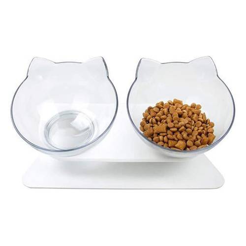 Non-slip Pet Cat Bowl Dog Bowl Feeder 15 Degree Basin Oblique Mouth Double Bowl Dog Bowl Pet Cat Dog Food Bowl Cat Bowl