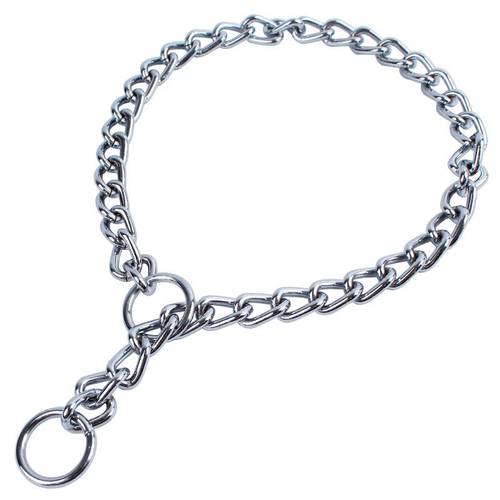 Stainless Steel Metal Pet Dog Training Choke Collar Slip Snake Chain Collars For Golden Retriever Dog Large Necklace Wholesale