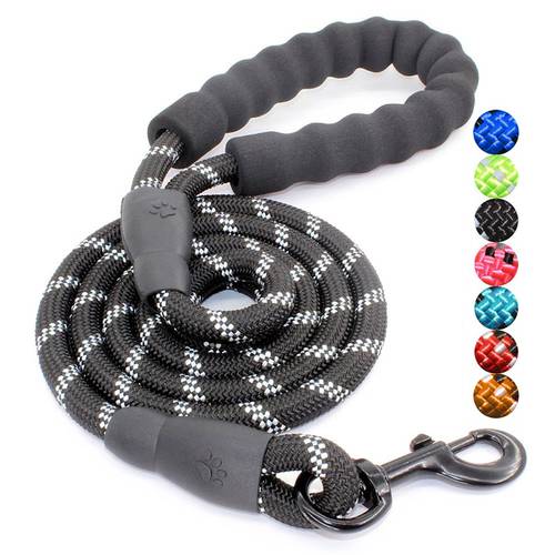 Free Shipping Reflective Large Dog Leash Nylon Rope Pet Running Tracking Leashes Lead Dog Mountain Climbing Rope Accessories