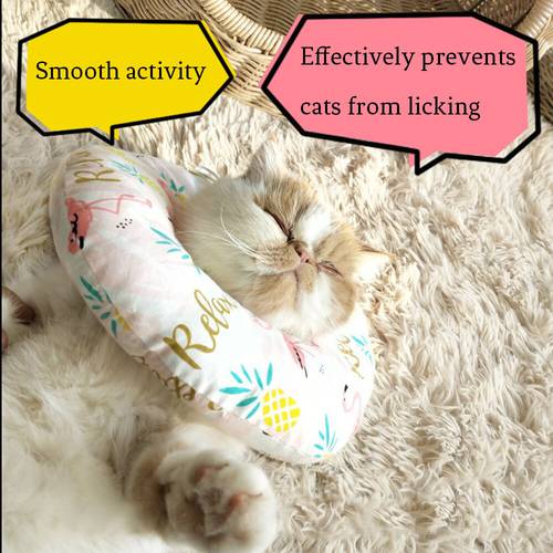Pet Comfy Cone Soft Recovery Protective E-Collar Post Surgery Stress-Free Collar from Surgery,Wound Healing for Cats