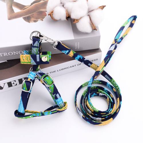 Handmade Cotton Pet Leash For Dog Bows Comfort Little Small Animal Puppy Cat Lead Harness Collar For Yorkshire Chihuahua Poodle
