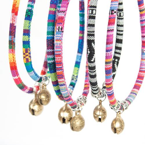 Adjustable Pets Collar Cat Collars & Leads Cats Products for Pet Vintage Dog Collar Lead with Bell Buckle Accessories