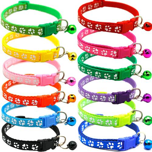 Colorul Pet Supplies Cat Collar with Bell Adjustable Buckle Collar Cat Pet Supplies Cat Accessories Collar Small Dog Chihuahua