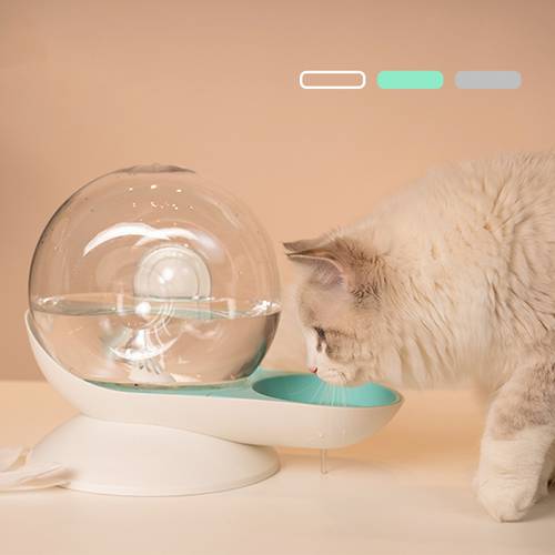 Automatic Refill Cat Water Dispenser Snail Shaped for Dog Cats Feeder Pet Drinking Bowls Self-Dispensing Gravity Waterer 2.8L