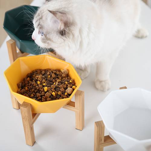 Lovely Bowl For Cat Dog Protection Ceramics Cervical Vertebra Raised Stand Pet Puppy Kitten Dish Bowls Food Drink Water Feeder