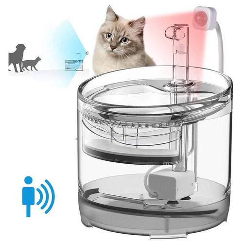 Cat Water Fountain Dog Water Dispenser 1.5L USB Super Quiet Automatic Pet Drinking Fountain Tilted Neck Care Pet Water Bowl
