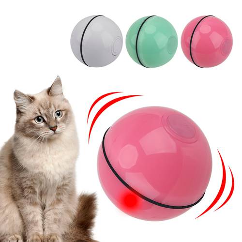 USB Electric Pet Toys Cat Toys Automatic Rotating Toy For Cat Dog LED Rolling Flash Ball Smart Interactive Rolling Ball