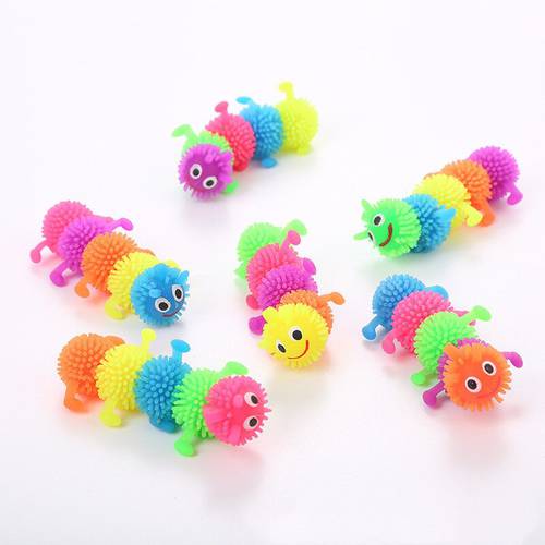 Pet Cat Toy Funny Cat Toy Simulation Caterpillar Rubber Caterpillar Venting Toy Environmentally Safe and Non-Toxic Random Color