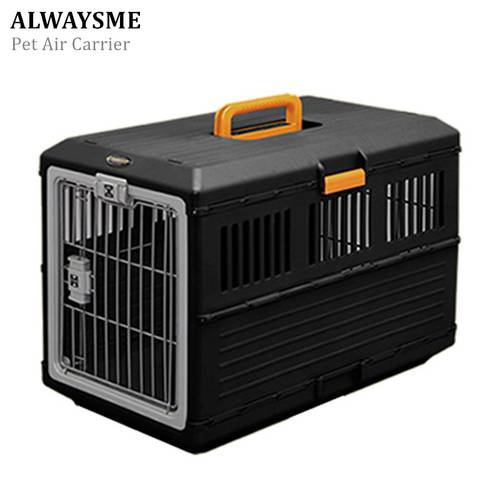 ALWAYSME Portable Foldable Dog Cat Pet Air Cairrier On Board Two-Door Top-Load Hard-Sided Pet Travel Carrier