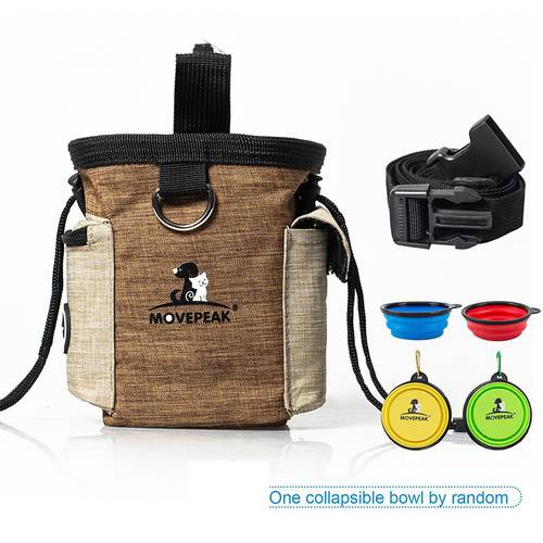 New Portable Pet Dog Oxford Portable Pet Training Bag Small Puppy Training Bag Outdoor Feed Food Snack Garbage Waist Bag