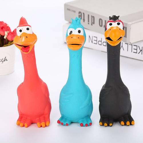 1PC Toy Dog Puppy Screaming Rubber Chicken Dogs Toy Latex Squeak Squeaker Chew Training Safety Durable Pet Products Dropshipping