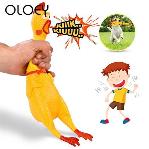 40cm Funny Squeaky Chew Pet Toy Screaming Chicken Squeeze Sound Pets Dog Toy Durable for Dogs Puppy Venting Dog Toys Pet Product