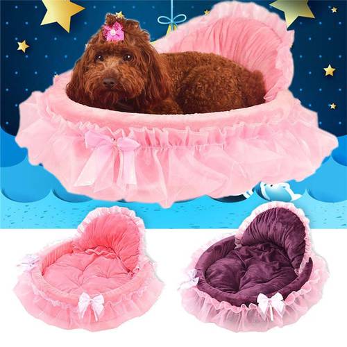 Luxury Dog House Kennel Princess Lace Cat Nest Mat Lovely Pet Dog Bed Cat Bed For Small Medium Dogs Puppy Teddy Chihuahua Sofa