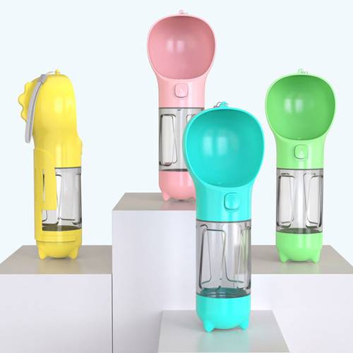 3 In 1Portable Dogs Water Bottle Drink Cups With Garbage And Shovel For Dogs Cats Outdoor Pet Water Feeder Bowl Traveling Cup