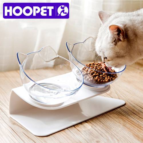 HOOPET Pet Bowl Non-slip Double Cat Bowl Dog Bowl With Raised Stand Food Water Feeder For Cats For Dogs Pets Supplies