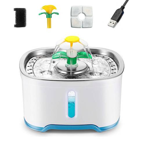 2.5L LED Electric Dog Pet Mute Drinker Feeder Automatic Pet Cat Water Fountain Bowl Pet Fountain Drinking Water Dispenser Upgrad