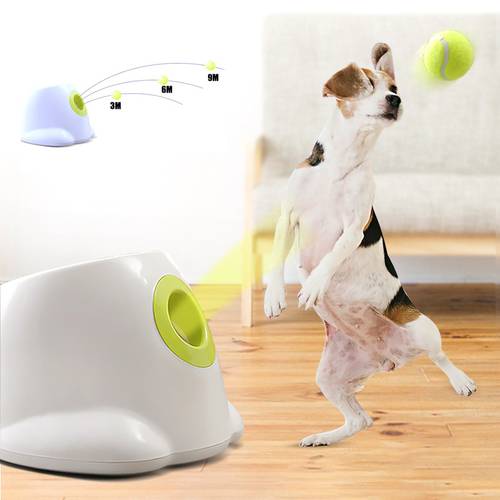 Dog pet toys Tennis Launcher Automatic throwing machine Ball throw device Section emission dog for small dogs 220V/110V plug