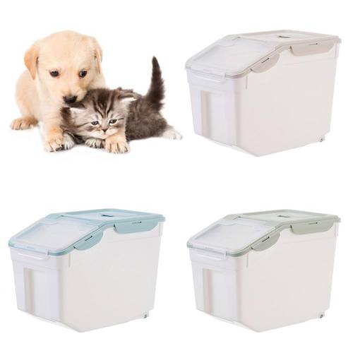7kg Pet Dog Cats Food Barrel Sealed Container Moisture-proof Storage Bucket Large capacity flour storage kitchen sealed rices