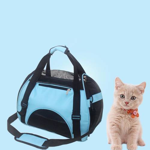 Soft-sided Carriers Portable Pet Shoulder Bag Travel Dogs carrying Bag Kitten Puppy Carrier Outgoing Travel Breathable Handbag