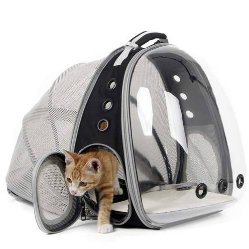 Expandable Cat Carrier Backpack Portable Pet Puppy Traveling Outdoor Backpack Transporter Conveyor Cats Bag Pet Supplie