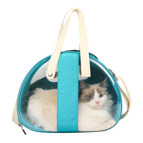 Fashion breathable Cat-Carrier-Bag Foldable Transparent pet Capsule backpack/Handbag for small Puppy Pet travel