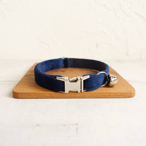 handmade engraving metal buckle velvet cat collar pet products 2 sizes double cloth cat collar