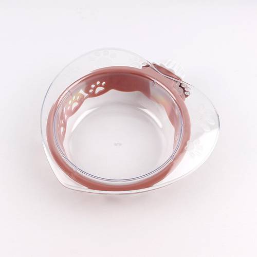 Pet Dog Cat Bowl Transparent Cute Heart Shape Food Water Feeder Dispenser Puppy Feeding Dish Washable for Dogs Cats Pet Supplies