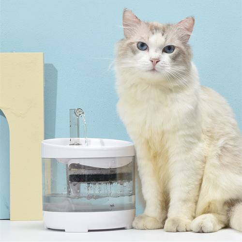 Cat Dog Water Fountain With Infrared Motion Sensor Automatic Filtered Water Dispenser for Pet Drinking Fountain 1.6L Water Bowl