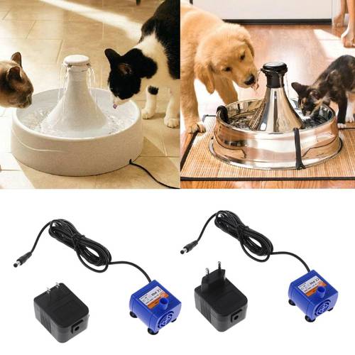 US/EU High quality Automatic Pet Cat Water Drinking Fountain Silenced Fountain Pump Power Adapter