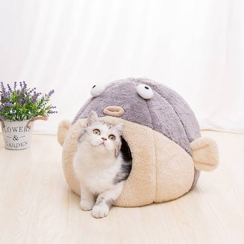 Soft Pet Bed For Cat Cave Products For Pets Perch Camas Para Gatos Sleep Cozy House Cats Tent Accessories Niche Chat Katzenbett