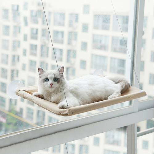 Cat Hammock Cats Window Bed Perch Bearing 20kg Window Mounted Cat Hommock Pet Suction Hanging Sill Sleeping Shelf Bag Beds Seat