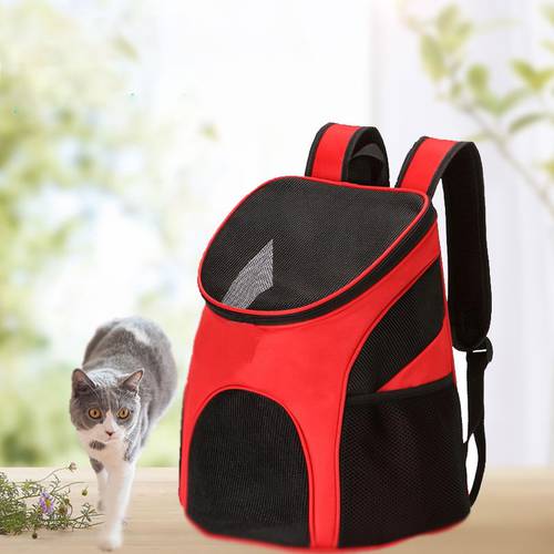 Foldable Pet Carrier Backpack Dog Cat Outdoor Travel Carrier Packbag Portable Zipper Mesh Pet Backpack Pet Out Bag Cat Backpack