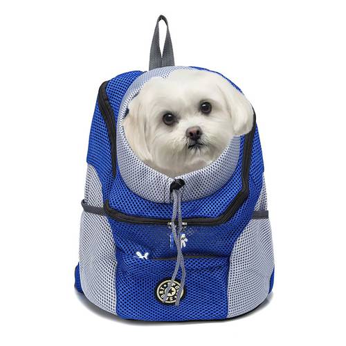 2020 New Out Double Shoulder Portable Travel Backpack Outdoor Pet Dog Carrier Bag Pet Dog Front Bag Mesh Backpack Head wholesale