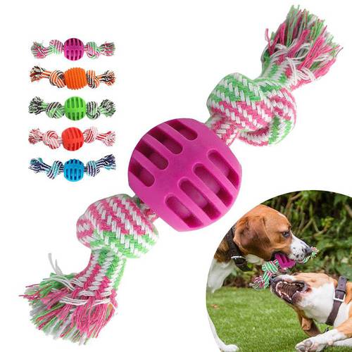 Dorakitten 1pc Bite Resistant Dog Rope Toy Pet Interactive Knot Design Dog Chew Rope Puppy Teething Toy Pet Supplies Dog Favors