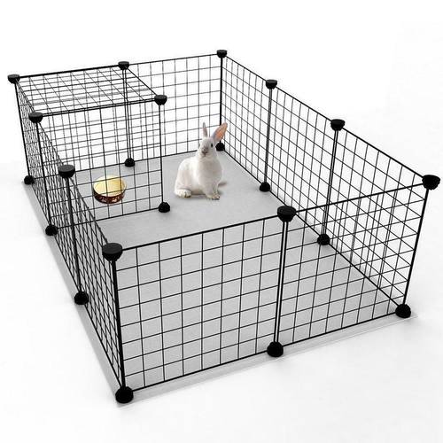 Foldable Pet Playpen Crate Iron Fence Dog Kennel House Exercise Training Puppy Kitten Play Pen Cage Pet Supplies For Cat Rabbit