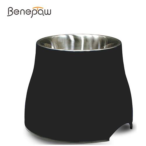 Benepaw Quality Elevated Bowl For Dogs Stainless Steel Removable Nontoxic Pet Bowl With Stand Dishwasher Safe Puppy Feeding
