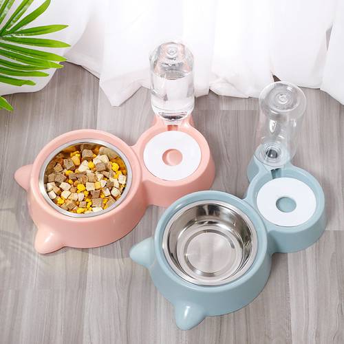 Automatic Pet Feeder Water Dispenser Cat Dog Drinking Bowl Dogs Feeder Dish Pet Products Silicone Bowls Cats Products for Pets