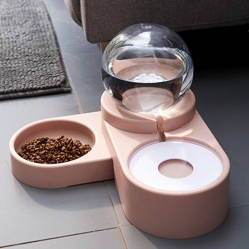 Pet Supplies Bubble Pet Bowls Food Automatic Feeder Fountain Water Drinking For Cat Dog Feeding Container Pet Feeder Double Bowl