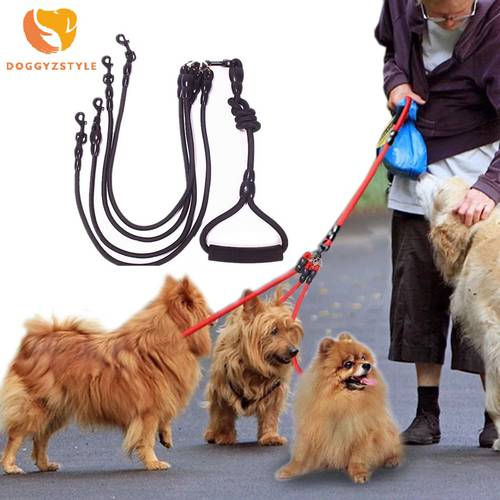 Two Three Four Dog Leash Adjustable Nylon Pet Dogs Training Walking Leash for 2 Dogs / 3 Dogs/4 Dogs Pet Lead