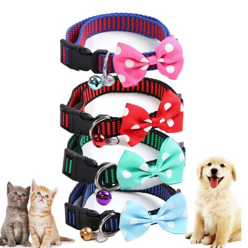 Cute Easy To Wear Cat Dog Collar with Bell Adjustable Buckle Dog Collar Cat Puppy Pet Supplies Pet Accessorie Small Dog Necklace