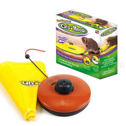 4 Speeds Smart Cat Toys Electric Motion Undercover Mouse Fabric Moving Feather Interactive Toy For Cat Kitty Automatic Pet Toy