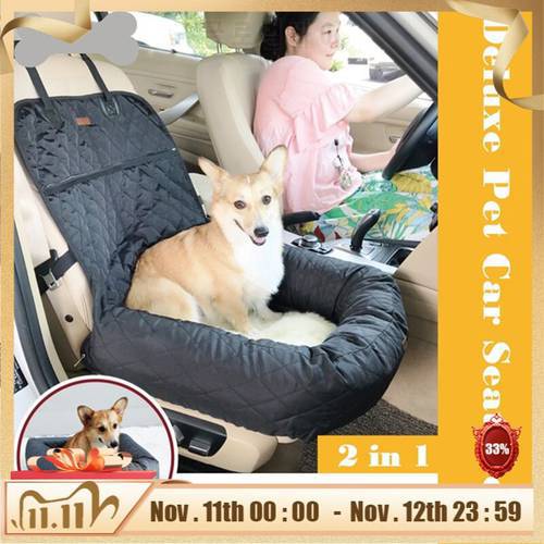 2 in 1 Pet Dog Carrier Folding Car Seat Pad Safe Carry House Puppy Bag Car Travel Accessories Waterproof Dog Seat Bag Basket