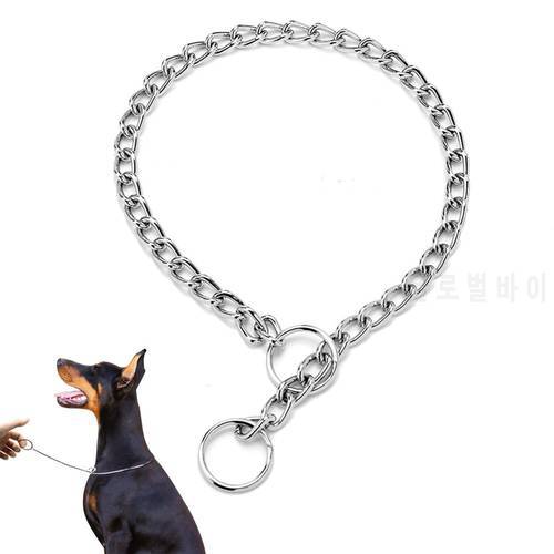 Metal Dog Training Choke Chain Collars for Small Medium Large Dogs Pitbull Bulldog Strong Stainless Iron Dog Slip P China Collar