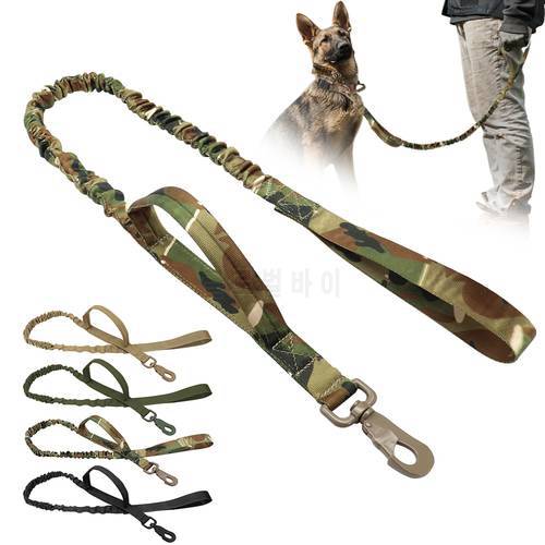 Tactical Dog Leash Nylon No-Pull Bungee Dog Training Leads Military Elastic Buffer Dog Leash For Medium Large Dogs Pet