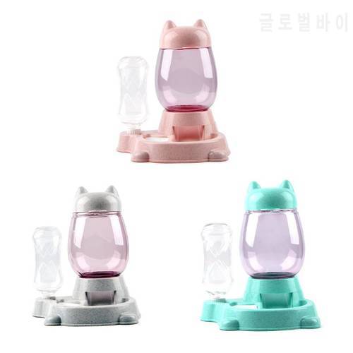 Elegant Cat Bowl Food Dish Set Treat Water Dispenser Food Container 2 in 1 Food Water Bowls Anti-Split Double Bowl Shipping